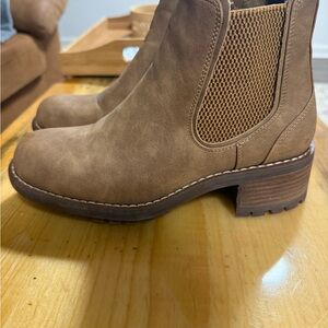 Buckle Brown Ankle Booties